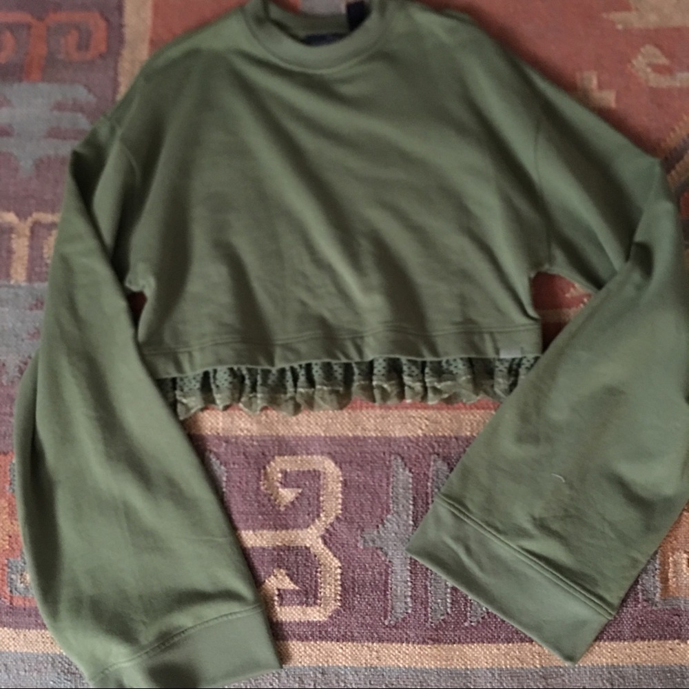 PUMA FENTY RIHANNA Crop Long Sleeve Sweatshirt Top - Picture 8 of 8